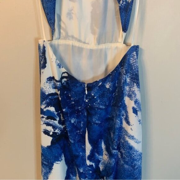 Aritzia Talula Peekaboo Maxi Dress Blue White XS - Picture 12 of 12
